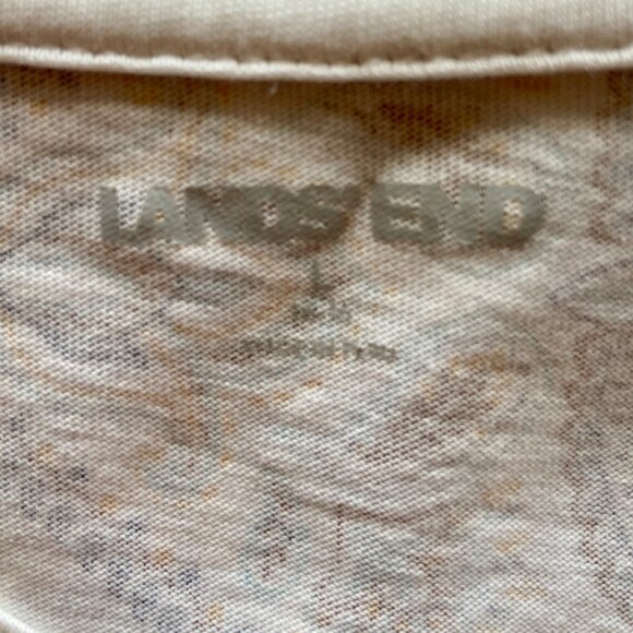 Lands End Mandala Medallion Print SZ Large V-Neck Top Cotton NEW w/o Tags - Picture 5 of 6